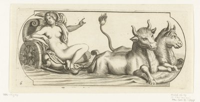 戦車に乗ったヨーロッパ Nouveau Livre des Dieux et Deeßes De la Marine Bouckje of Sea Gods and Goddesses (シリーズ タイトル) 作： Hendrick de Keyser (I)