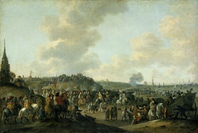 英国チャールズ2世のシェベニンゲン出発 作： Hendrick de Meijer