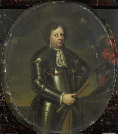 ハンス・ウィレム少将の肖像画、バロン・ファン・アイルヴァ、手ごわい将軍と呼ばれる 作： Hendrick de Valk