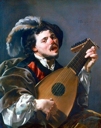 リュートを弾く男、1624 作： Hendrick ter Brugghen