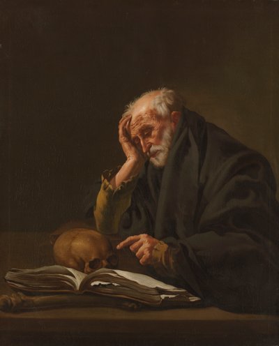 聖ジェローム、c。 1621年。 作： Hendrick ter Brugghen