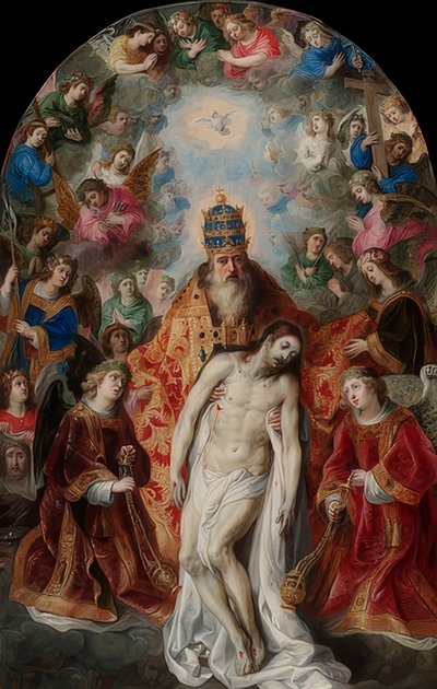 三位一体。 1620年頃 作： Hendrick van Balen