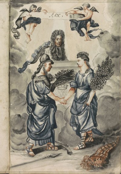 ウィレム 3 世は、知恵と平和の同盟を監督します。 作： Hendrick van Beaumont