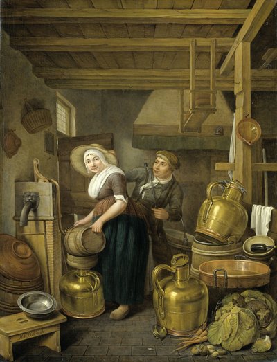 搾乳時間の後 作： Hendrick van der Burch