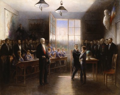 1887年、フェリックスフォール大統領（1841-99）がSourds-Muets国立研究所を訪問 作： Hendrieus Jacobus Burgers