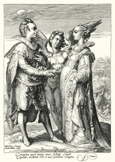 Marriage for Love Officiated by Cupid (Everything) 作： Hendrik (after) Goltzius