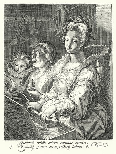 音楽(彫刻) 作： Hendrik (after) Goltzius