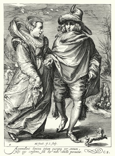 冬（彫刻 作： Hendrik (after) Goltzius