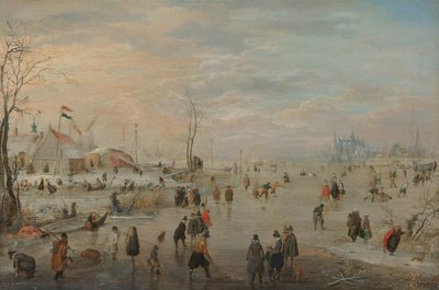 氷を楽しむ、1615-20年頃 作： Hendrik Avercamp