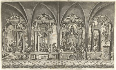 アントワープの聖ミカエル修道院の食堂にある絵画 作： Hendrik Causé