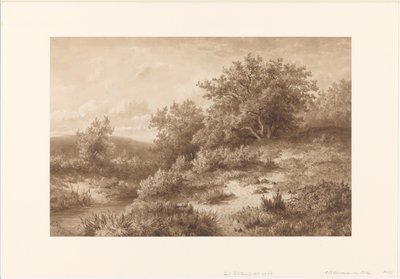 小川と茂みのある風景 作： Hendrik Dirk Kruseman van Elten