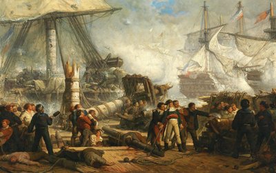 トラファルガーの海戦でのネルソン卿、1878年。 作： Hendrik Frans Schaefels