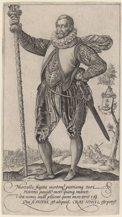 左を向いた槍兵 作： Hendrik Goltzius