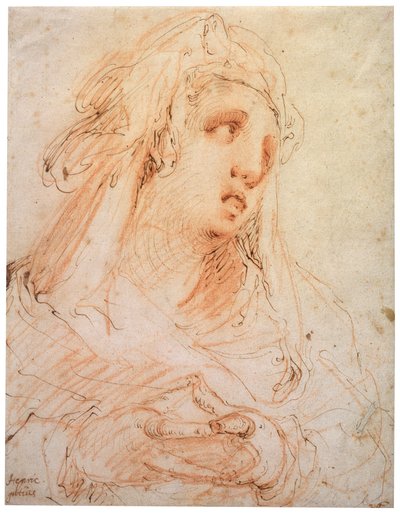 若い女性メアリーマグダレン、16世紀後半または17世紀初頭 作： Hendrik Goltzius