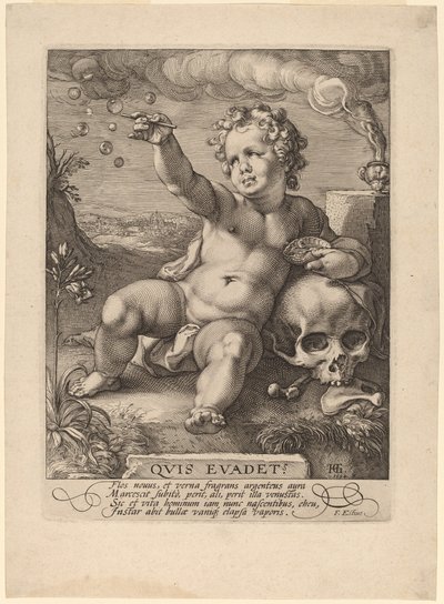 はかなさのアレゴリー (「ホモ・ブラ」) 作： Hendrik Goltzius
