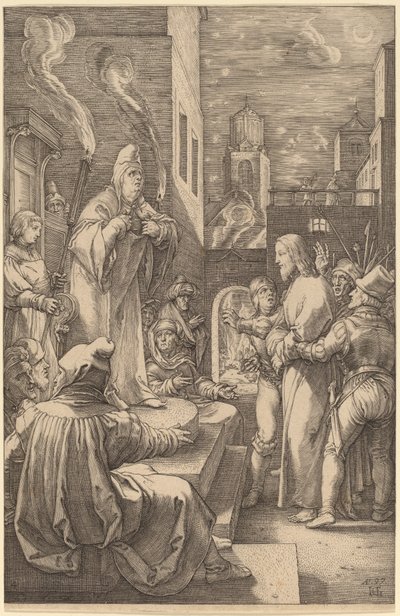 カイファの前のキリスト 作： Hendrik Goltzius