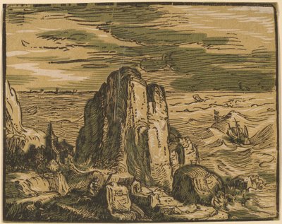 海岸の断崖 作： Hendrik Goltzius
