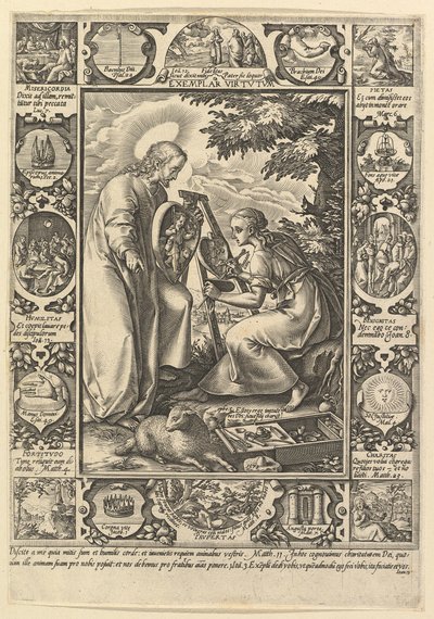 キリストの生涯からの寓話的な場面からの模範的なバーチャトゥム.nd 作： Hendrik Goltzius