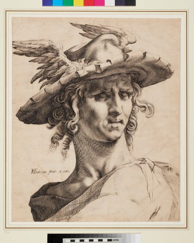 水星の頭 作： Hendrik Goltzius