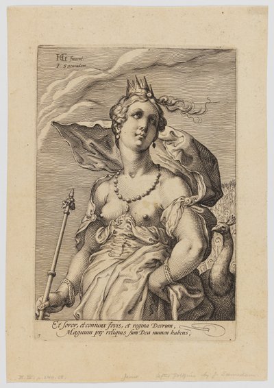 三女神よりジュノー 作： Hendrik Goltzius