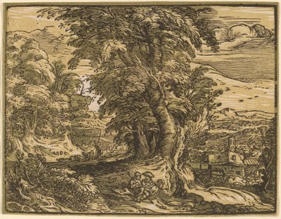 羊飼い夫婦のいる風景 作： Hendrik Goltzius