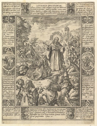 キリスト教の信仰の寓話、クリスチャンと冒涜すべてからのレバメンオノストロム...、1604年。 作： Hendrik Goltzius