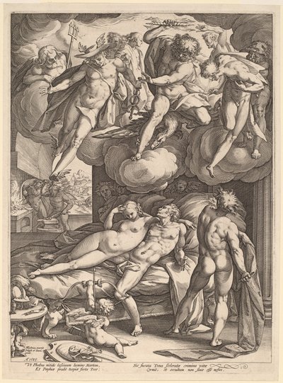 バルカンに驚く火星と金星 作： Hendrik Goltzius