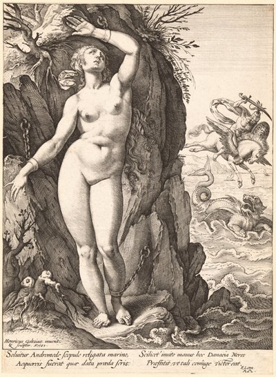 アンドロメダを解放するペルセウス 作： Hendrik Goltzius