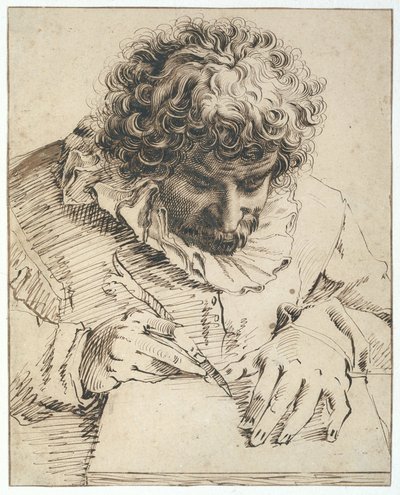 ギリスヴァンブリーンの肖像、1568〜1617年（筆と筆） 作： Hendrik Goltzius