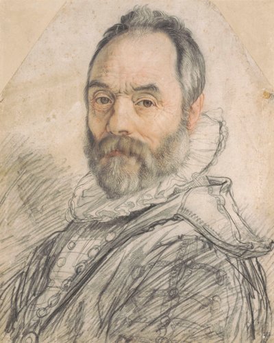 ジョヴァンニダボローニャ1529-1608、1591の肖像。 作： Hendrik Goltzius