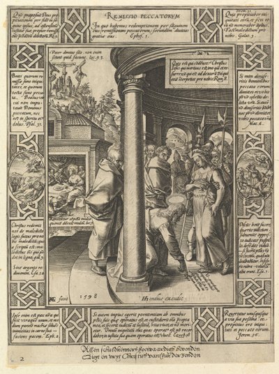 罪、クリスチャンクリードの寓話、1598年。 作： Hendrik Goltzius