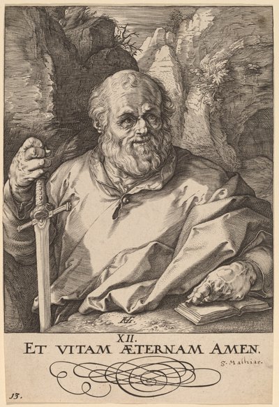 聖マティアス 作： Hendrik Goltzius