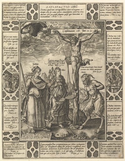 キリスト教信仰の寓話から、キリスト教と冒涜のアレゴから...満足のクリスティ 作： Hendrik Goltzius