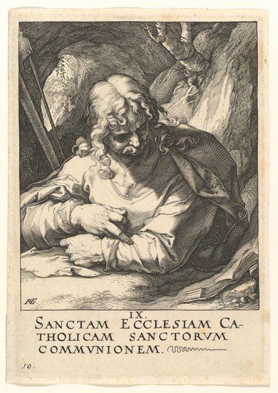 セントジェームズザレス、キリスト、使徒、聖パウロの信条1589。 作： Hendrik Goltzius
