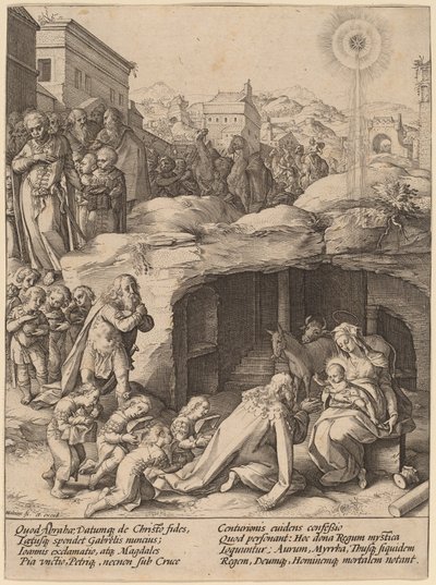 魔術師の崇拝 作： Hendrik Goltzius