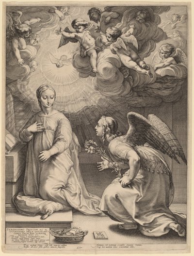 受胎告知 作： Hendrik Goltzius