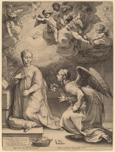 受胎告知 作： Hendrik Goltzius