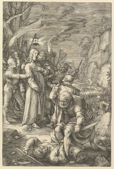 キリストの受難、1598年からのキリストの裏切り。 作： Hendrik Goltzius