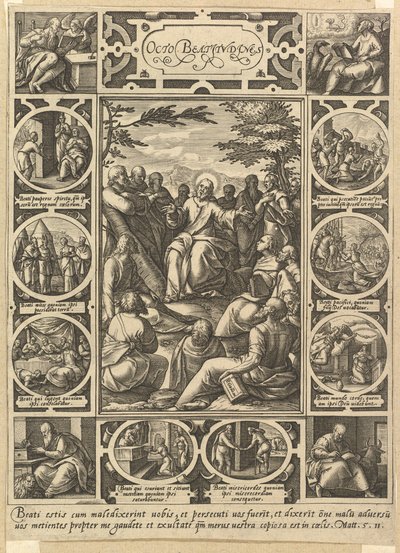八つの至福、約。 1578年。 作： Hendrik Goltzius