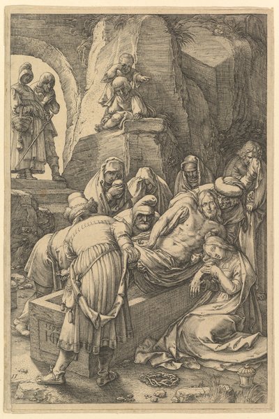 墓、キリストの受難、1596年から。 作： Hendrik Goltzius