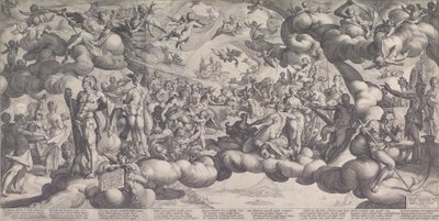 キューピッドとプシュケの結婚における神々の饗宴、1587., 1587. 作： Hendrik Goltzius