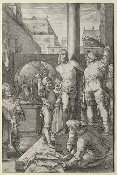 情熱からの鞭打ち。 作： Hendrik Goltzius