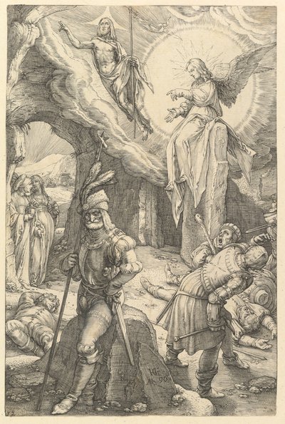 復活、キリストの受難、1596年から。 作： Hendrik Goltzius