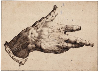 アーティストの右手 作： Hendrik Goltzius