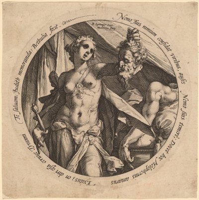 ホロフェルネスの首を持つジュディス 作： Hendrik Goltzius, after Bartholomaeus Spranger