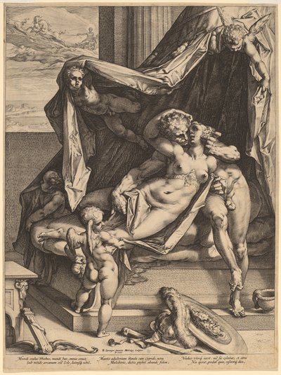 火星と金星 作： Hendrik Goltzius, after Bartholomaeus Spranger