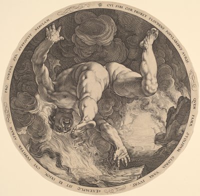 イクシオン 作： Hendrik Goltzius, after Cornelis Cornelisz van Haarlem