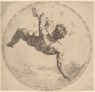 フェートン 作： Hendrik Goltzius, after Cornelis Cornelisz van Haarlem