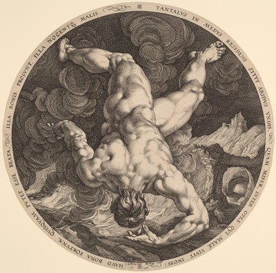 タンタルス 作： Hendrik Goltzius, after Cornelis Cornelisz van Haarlem