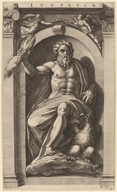 木星 作： Hendrik Goltzius after Polidoro da Caravaggio